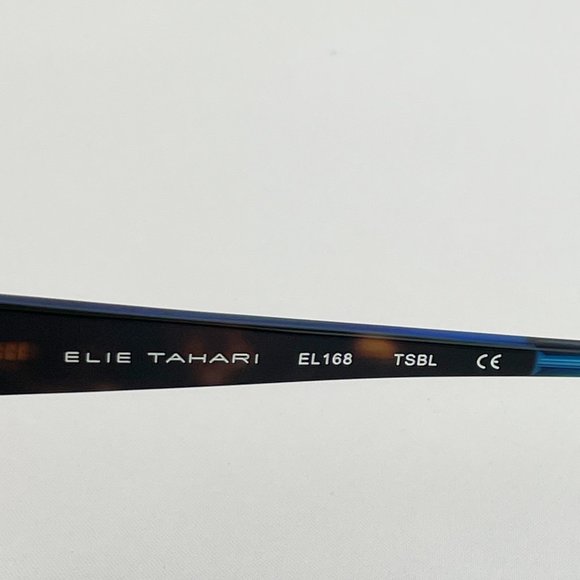 Elie Tahari Brown Tortoise & Blue Stud Accent Sunglasses MSRP $185 main image 8